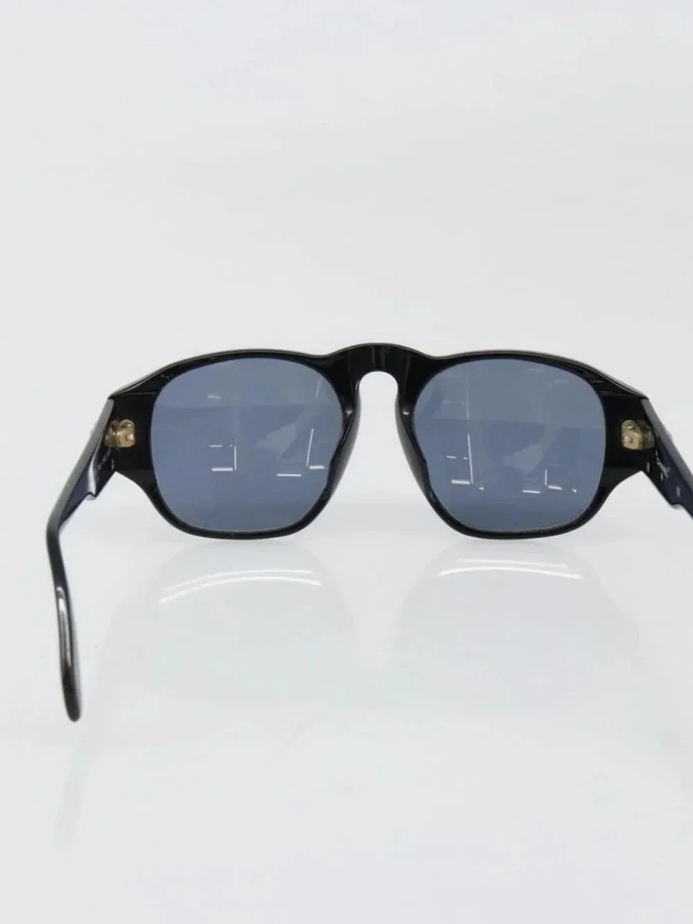 CHANEL Sunglasses plastic Black CC Auth 180946